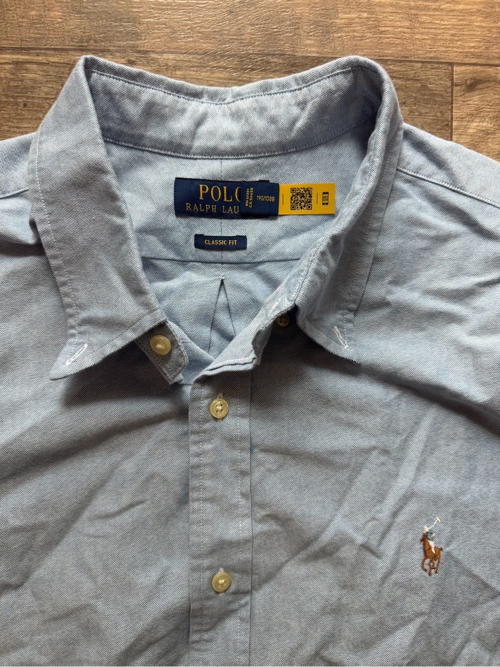 Men’s Polo Ralph Lauren Light Blue Button-Down Oxford Shirt Size 2XL